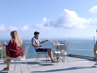 two best friends let loose on vacation american brunette korean indian